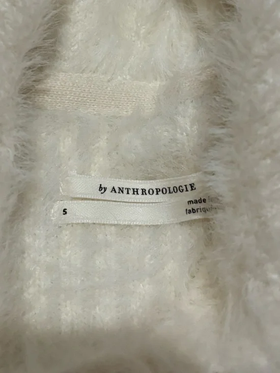 Anthropologie Pearl Button Fuzzy Cardigan Sweater - Picture 8 of 8